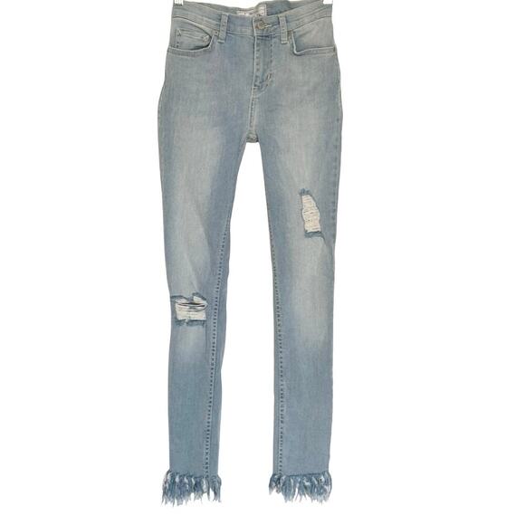 NWOT Free People Great Heights Frayed Skinny Jeans Women’s Size 26 - Picture 2 of 12